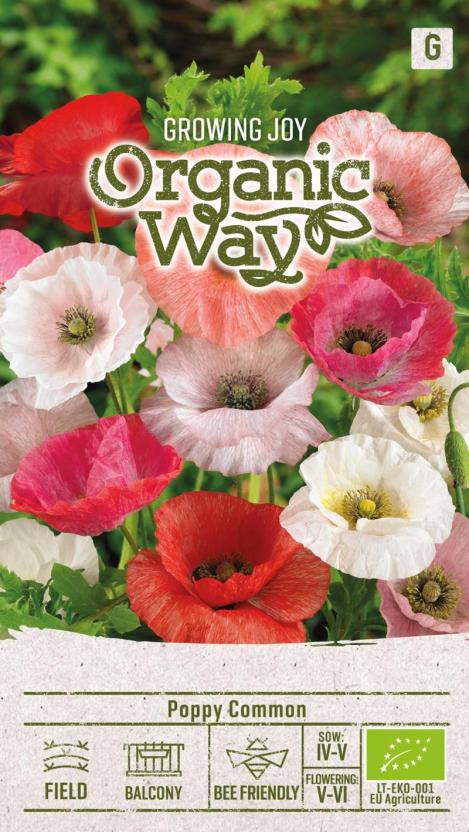Packet - POPPY COMMON MIX, organic seed